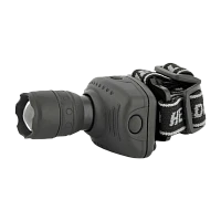 Фонарь налобный Ultraflash LED5354 1W 1LED от батареек ZOOM черный (1/10/100)