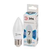 Лампа светодиодная ЭРА B35 E27 7W 4000К 170-265V свеча матовая (1/10/100)