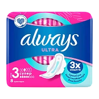 Прокладки женские гигиенические Always Ultra Super 8шт. (1/20)