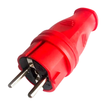 Вилка электрическая Космос 16A IP44 прямая красный (1/300)