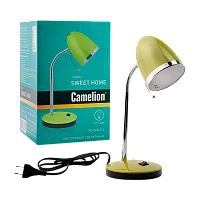 Светильник настольный Camelion KD-308 40W 230V E27 на основании 1.7м зеленый (1/12)