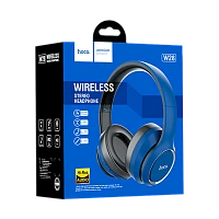 Наушники полноразмерные HOCO W28 bluetooth 5.0 с микр. microSD синий (1/30)