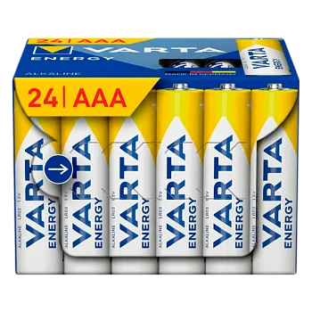 Батарейка Varta ENERGY LR03 AAA CUBE Pack24 Alkaline 1.5V (4103) (24/384)