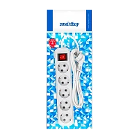 Удлинитель Smartbuy 5р.С/З 16A 3.0м с выкл. ПВС 3x1мм² белый