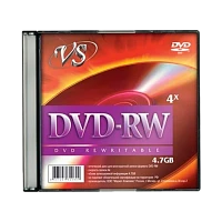 Диск DVD-RW VS 4.7GB 4x 1шт. SlimCase (1/200)