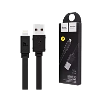 Кабель HOCO X5 USB (m)-Lightning (m) 1м 2.4A ПВХ черный (1/30/300)