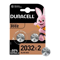Батарейка Duracell CR2032 BL2 Lithium 3V CN (Китай) (2/12/144)