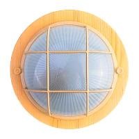 Светильник влагозащищенный Camelion 1301D 60W 230V E27 IP54 накладной решетка клён (1/8)