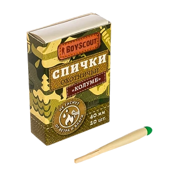 Спички "Колумб" BOYSCOUT 40мм 40шт. (1/20)