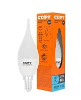 Лампа светодиодная Старт E14 7W 4000К 220-240V свеча на ветру Eco матовая (1/10/100)