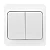 Выключатель Smartbuy 2-клавишный 10А белый "Марс" (SBE-02w-10-SW2-0)