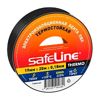 Изолента Safeline 19мм*20м ПВХ термостойкая черный (10/200)