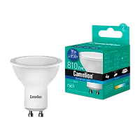 Лампа светодиодная Camelion PAR16 GU10 10W 6500К 170-265V рефлектор матовая (1/10/100)
