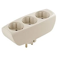 Разветвитель ЭРА SP 3р.С/З 16A со шторкой бежевый (1/10/60)