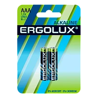 Батарейка Ergolux LR03 AAA BL2 Alkaline 1.5V (2/20/480)