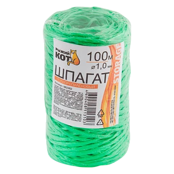 Шпагат ПП Рыжий кот бобина диаметр 1.0мм 100м. ассорти (1/5/165)