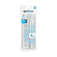 Удлинитель Фотон 10-35S 5р.Б/З 10A 3.0м с выкл. ПВС 2x0.75мм² белый (1/20)