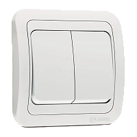 Выключатель Makel Mimoza 2-клав.10A пластик белый 12003 (1/12)