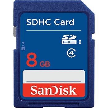 Карта памяти microSD SanDisk 8GB Class4 4 МБ/сек без адаптера