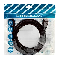 Кабель Ergolux ELX-VC01P-HDMI HDMI (m)-HDMI (m) 2м черный пакет с подвесом (1/10/200)