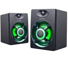 Колонки 2.0 Perfeo OREOL 2х3W LED USB черный