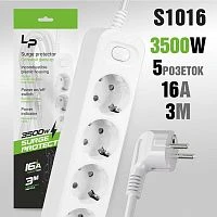 Сетевой фильтр Live Power LP1009 5р.С/З 16A 3.0м с выкл. белый
