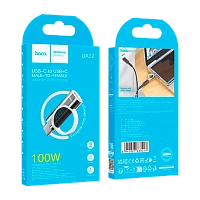 Переходник HOCO UA32 Type-C (m)-Type-C (f) дисплей серебряный