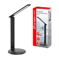 Светильник настольный Ultraflash UF-812 7W 230V на основании 3 ур.ярк. черный (1/40)
