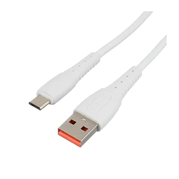 Кабель GoPower GP07M USB (m)-microUSB (m) 1м 2.4A силикон белый (1/200/800)