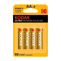 Батарейка Kodak ULTRA PREMIUM LR6 AA BL4 Alkaline 1.5V (4/80/400/17600)
