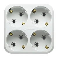 Разветвитель Makel 4р.С/З 16A белый 10001205