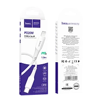 Кабель HOCO X70 Lightning (m)-Type-C (m) 1м 20W нейлон белый (1/31/310)