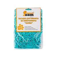 Насадка для швабры Рыжий кот MopM4-Eco-H «Лапша» микрофибра 44х14см на липучке,с карманами (1/5/100)