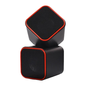 Колонки 2.0 Smartbuy CUTE 6W USB+Jack 3.5мм черный оранжевый (1/60)