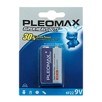 Батарейка Pleomax Super Крона 6F22 BL1 Heavy Duty 9V (1/10/50/200/10400)