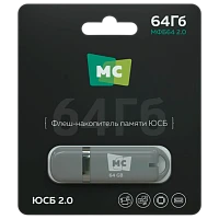 Флеш-накопитель MORE CHOICE МФБ64 2.0 64GB USB2.0 пластик серый 