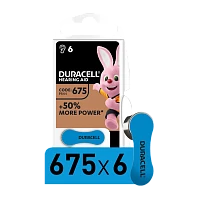 Батарейка Duracell ZA675 BL6 Zinc Air 1.45V (6/60/600)