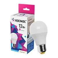 Лампа светодиодная Космос A60 E27 13W 3000К 200-240V груша матовая (1/10/80)