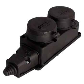 Колодка FAR F160 16A 2р.С/З каучук (без упаковки и штрихкода)