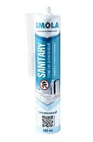 Герметик SMOLA Sanitary 280мл силиконовый прозрачный (1/12)