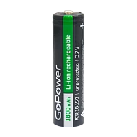 Аккумулятор Li-ion GoPower ICR18650 PC1 3.7V 1800mAh б/з выс.конт. (1/80/160)