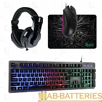 Набор клавиатура+мышь+коврик+наушники проводной Smartbuy RUSH Kraken игровой (1/4)