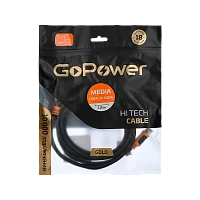 Кабель GoPower HDMI (m)-HDMI (m) 1.8м ПВХ ver.2.0 4K 60Hz черный Premium Zip-Lock c подвесом (1/100)