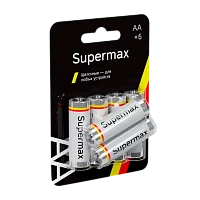 Батарейка Supermax LR6 AA BL6 Alkaline 1.5V (6/72/432)