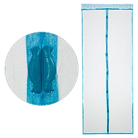 Антимоскитная сетка Рыжий кот "Капутомоскито" "Птички" на магнитах голубой (1/10/60)