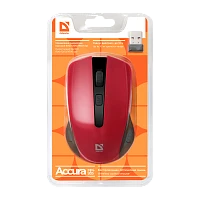 Мышь беспроводная Defender MM-935 Accura классическая USB красный (1/40)