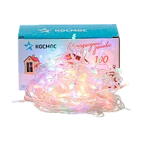 Гирлянда Космос 100LED 2.5м лампочки бахрома 8 режимов с контроллером ассорти (1/48)