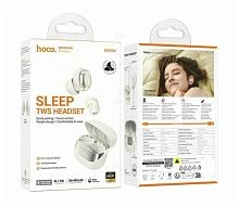 Наушники внутриканальные HOCO EW200 bluetooth 5.3 с микр. молочный