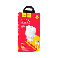 Сетевое З/У HOCO N24 Type-C 20W PD3.0 белый (1/12/120)