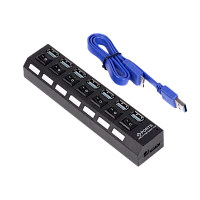 USB-Хаб Smartbuy 7307 7USB USB3.0 с выключателем черный